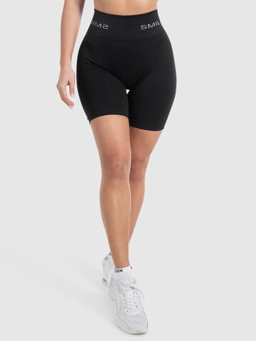 Skinny Pantalon de sport 'Azura' Smilodox en noir : devant