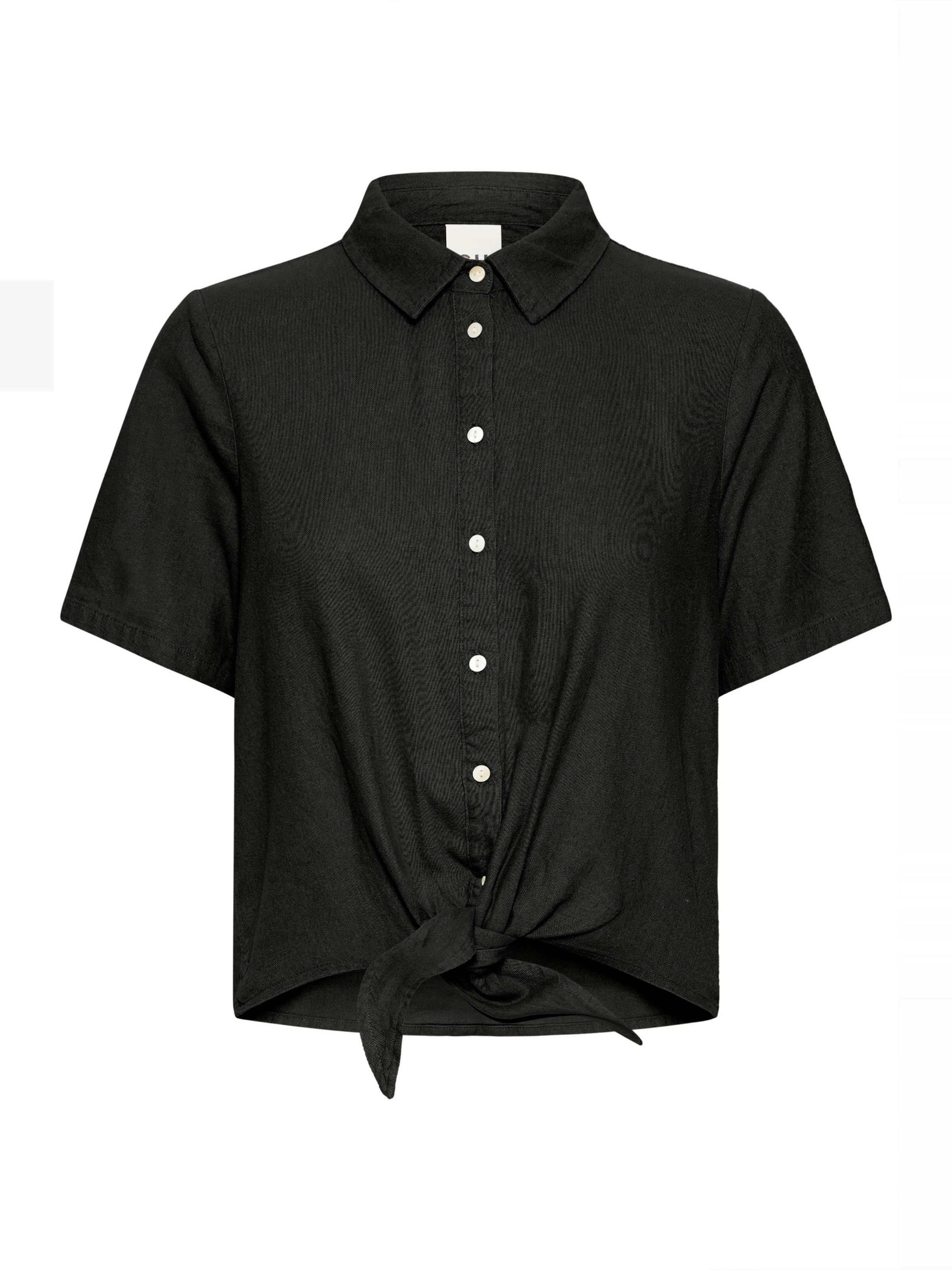 ICHI Μπλούζα 'IHLinno' σε μαύρο: μπροστά