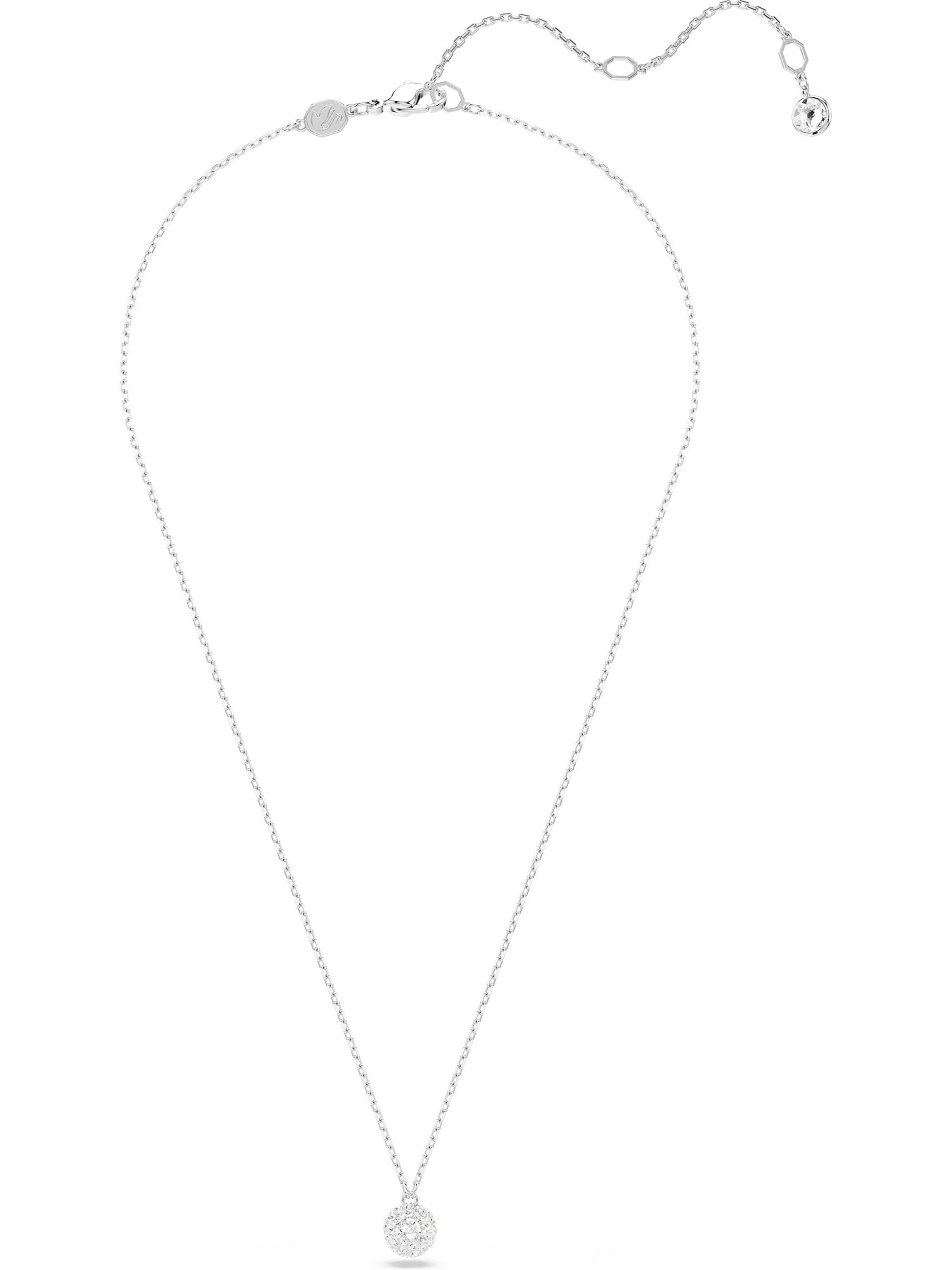 Swarovski Ketting in de kleur Zilver / Wit, Productweergave