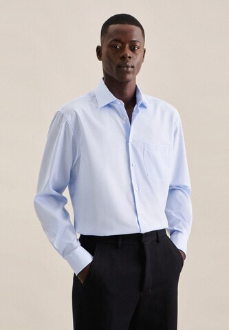 SEIDENSTICKER Comfort fit Button Up Shirt in Blue: front