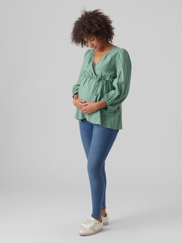 MAMALICIOUS Blouse 'Kelly Tess' in Groen