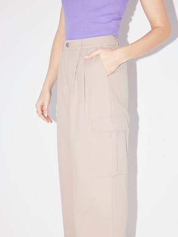 LeGer by Lena Gercke Loose fit Pleat-front trousers 'Irene' in Brown