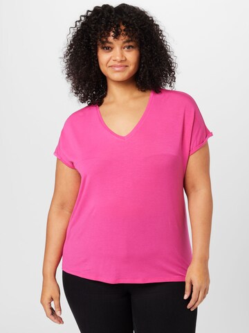 Vero Moda Curve T-shirt 'AYA' i rosa: framsida