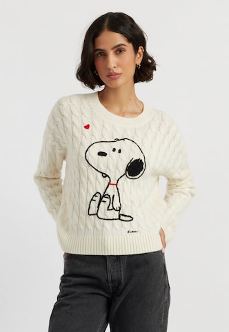 Chinti & Parker Trui 'Snoopy' in Beige: voorkant