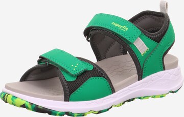 SUPERFIT Sandals & Slippers in Green: front