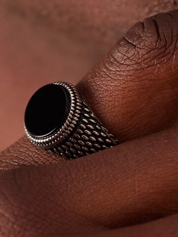 Lucardi Ring 'Urbane Geschichte' in Silber: Vorderseite