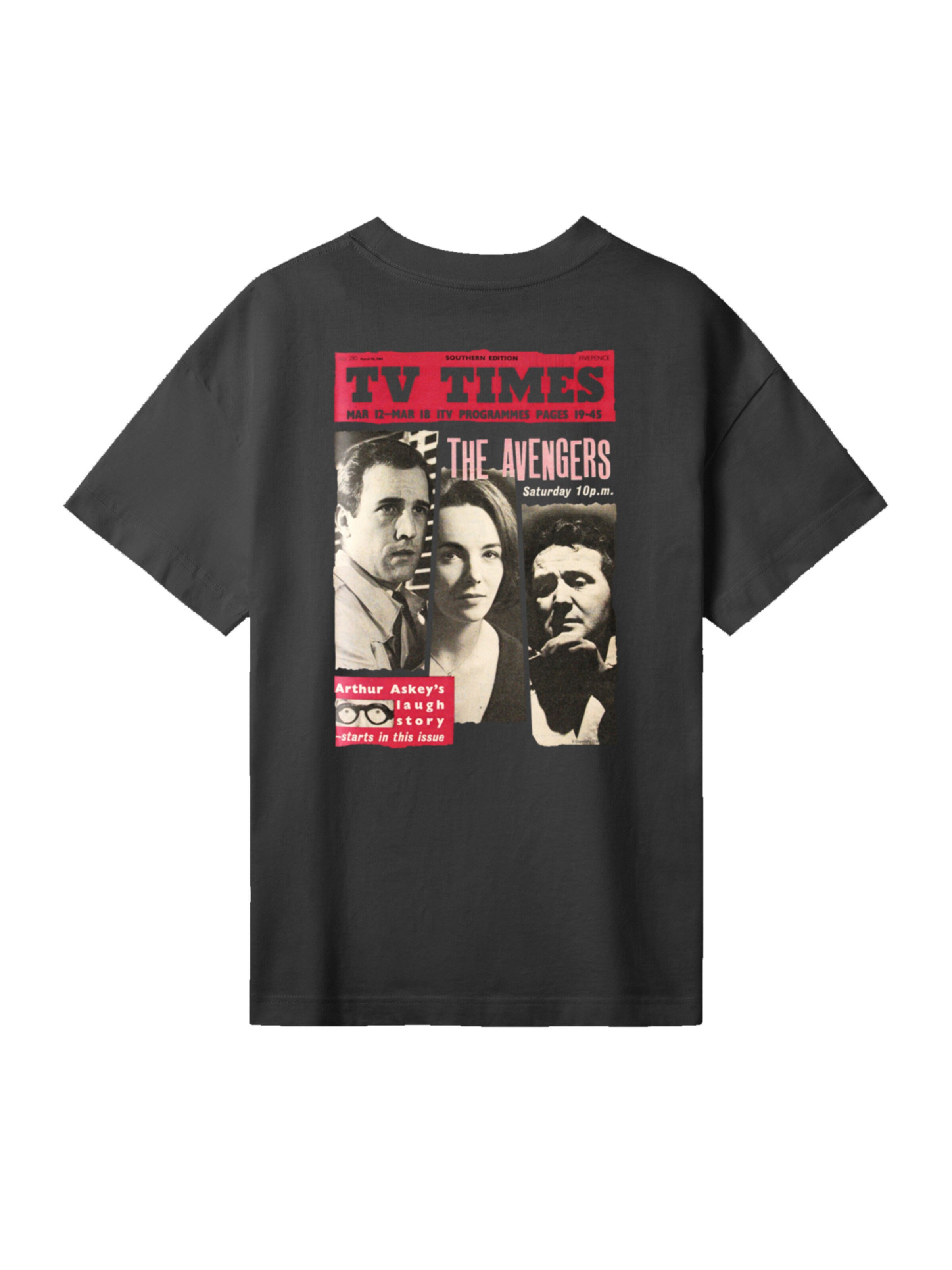 T-shirt 'TV Times The Avengers 1961 Cover' F4NT4STIC en noir : devant