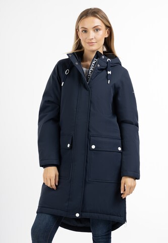 DreiMaster Maritim Winterparka in Blauw: voorkant