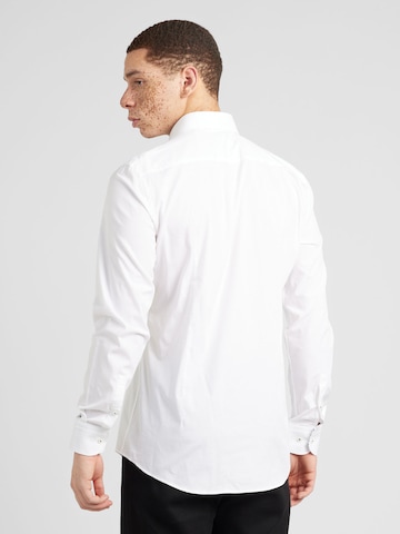 BOSS Black - Ajuste estrecho Camisa 'HANK' en blanco