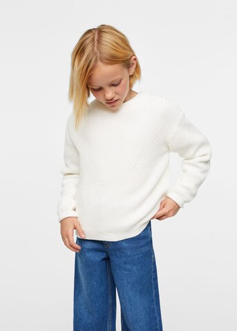 MANGO KIDS Sweater 'ROYAL' in White: front