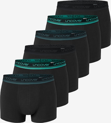uncover by SCHIESSER Boxer shorts 'Cotton' in Black: front