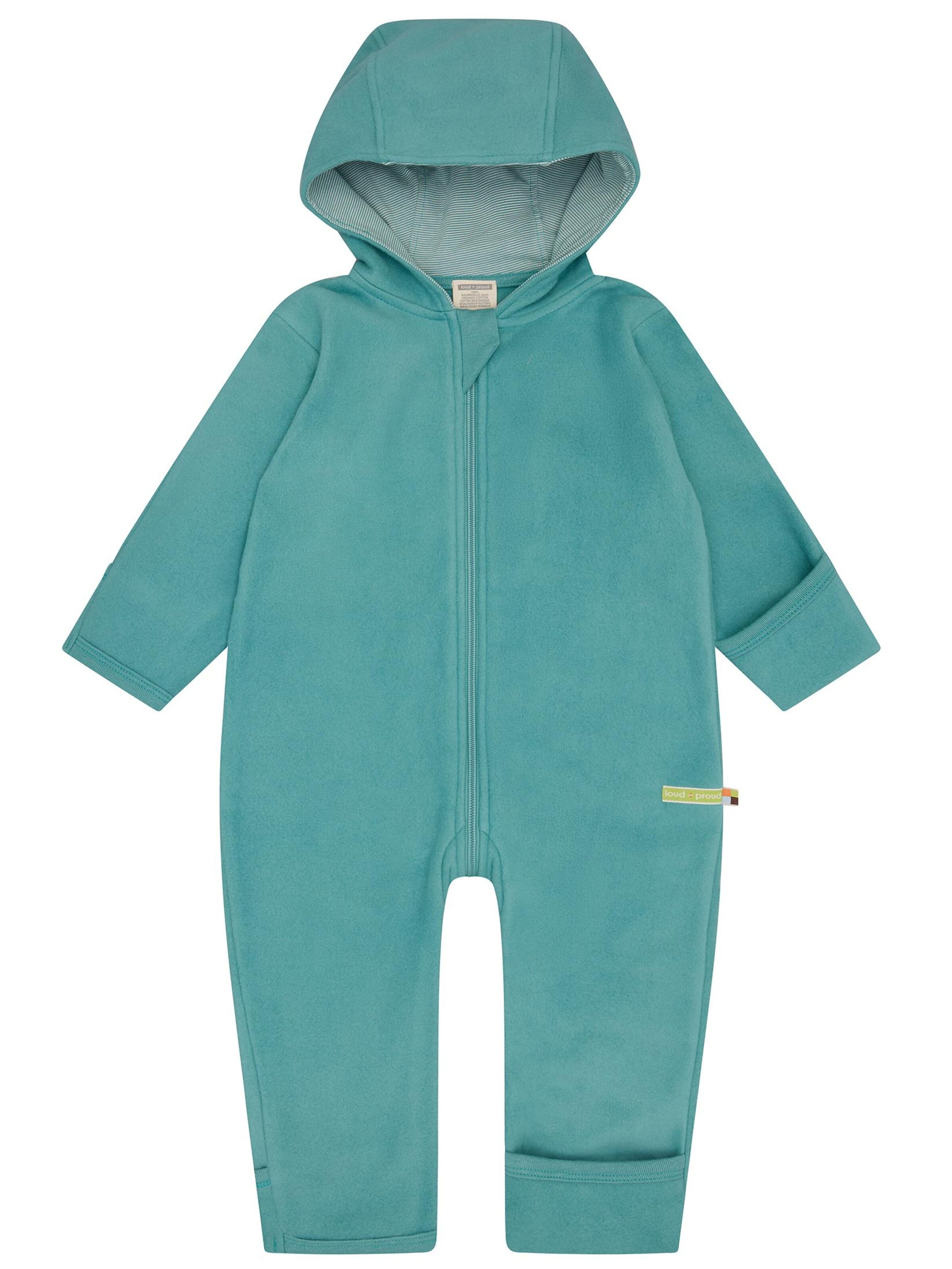 loud + proud Dungarees in Green: front