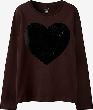 NAME IT T-shirt 'NKFRANDERIA' i brun: framsida