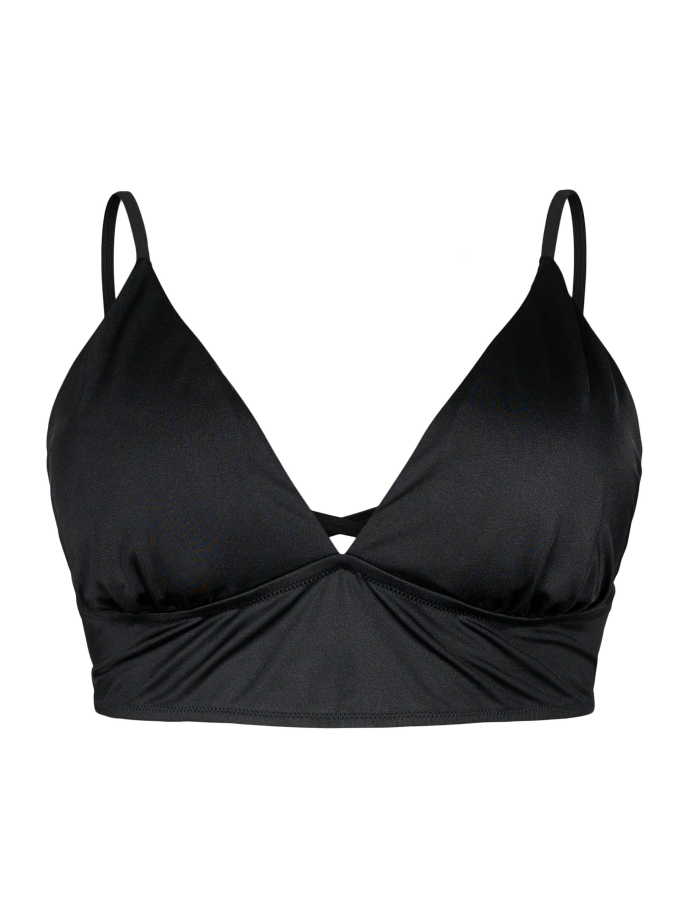 Swim by Zizzi Сутиен с триъгълни чашки Горнище на бански 'SENYA' в черно: отпред