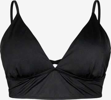 Swim by Zizzi Triangel Bikinitop 'SENYA' in Schwarz: predná strana