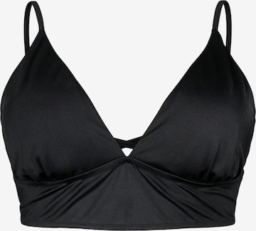 Swim by Zizzi Triangle Bikini top 'SENYA' in Black: front
