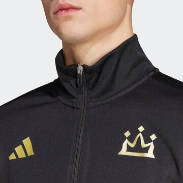 ADIDAS PERFORMANCE Athletic Zip-Up Hoodie in Black