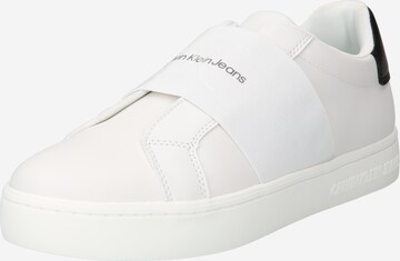 Calvin Klein Jeans Slip-on in Wit: voorkant