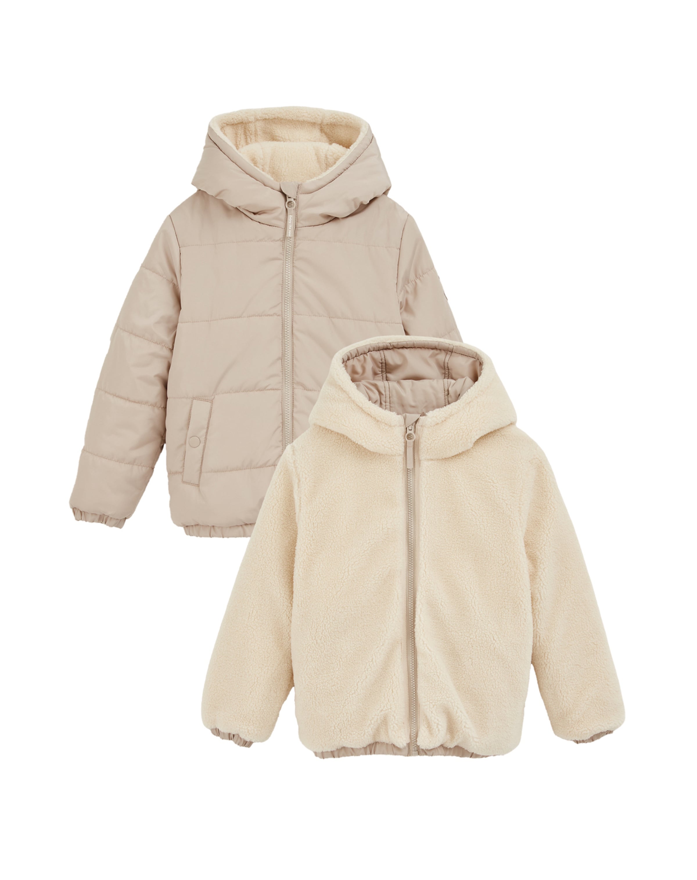 WE Fashion Φθινοπωρινό και ανοιξιάτικο μπουφάν σε μπεζ: μπροστά