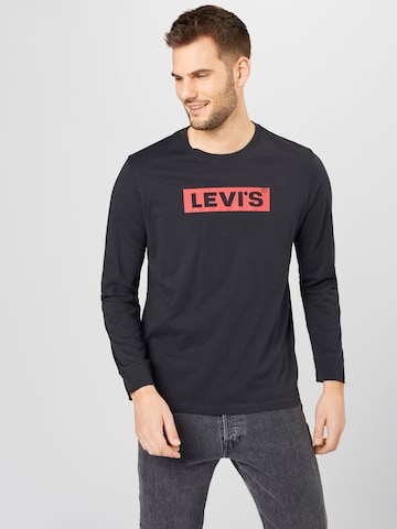 melns LEVI'S ® T-Krekls 'Relaxed Long Sleeve Graphic Tee': no priekšpuses