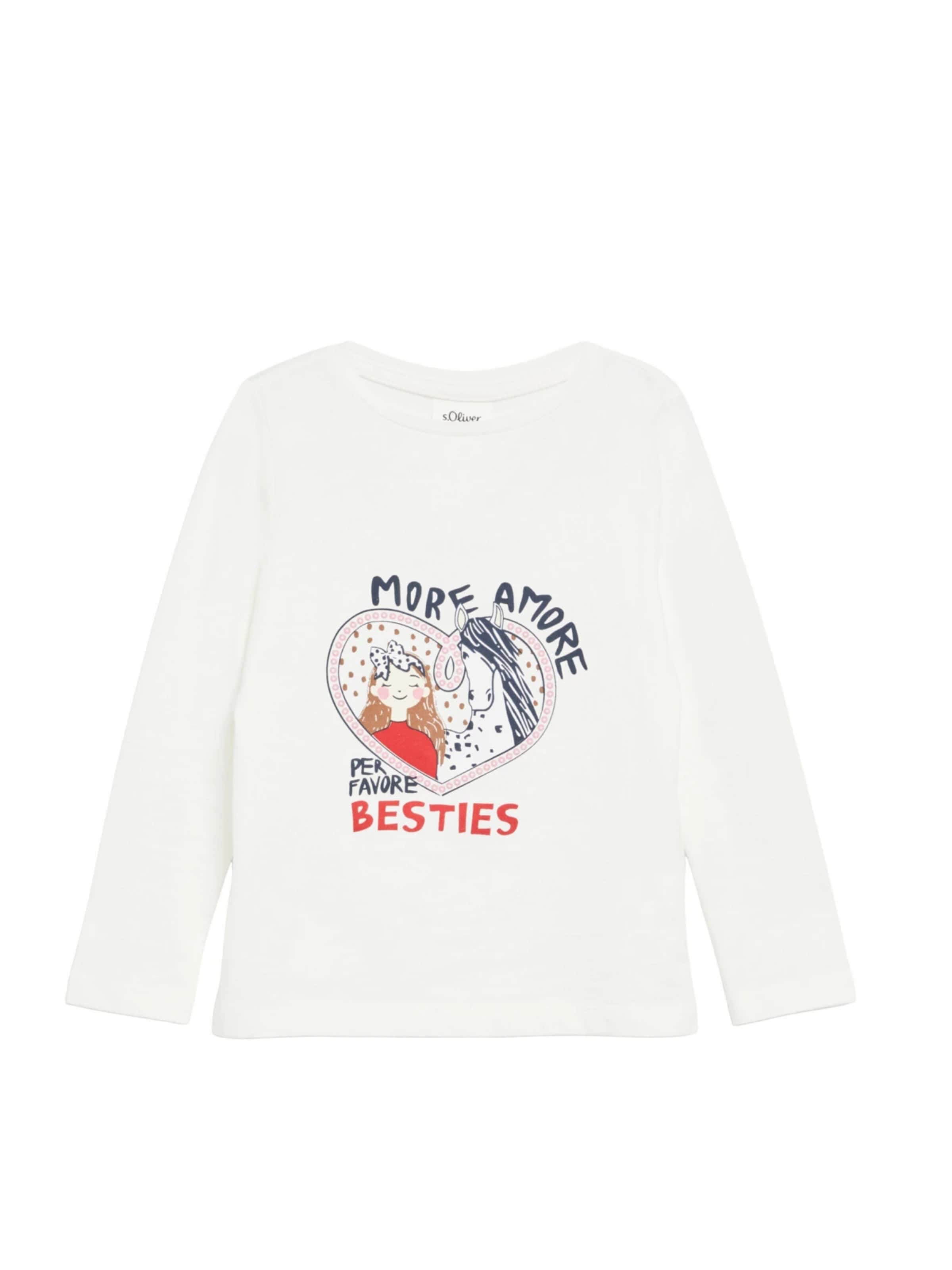 s.Oliver Shirt 's.Oliver - Meisjes t-shirt' in Wit: voorkant