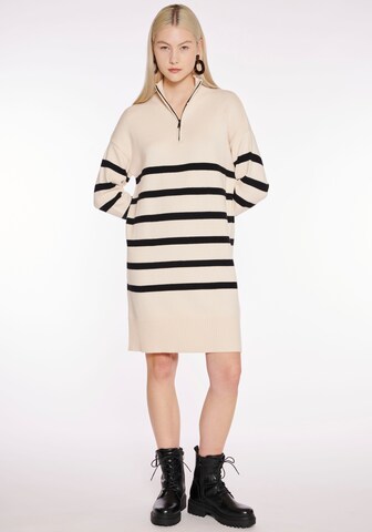 Hailys Knitted dress in Beige: front