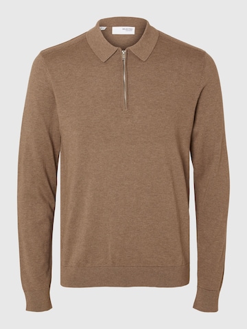 SELECTED Pullover 'SLHBerg' in Braun