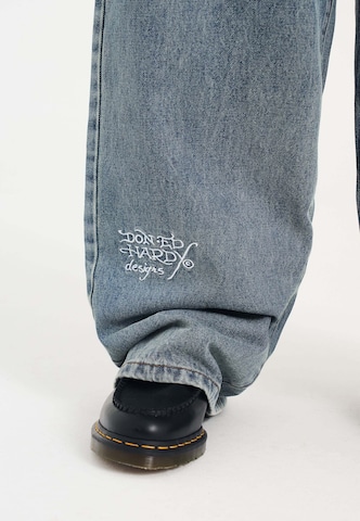 Ed HardyLoosefit Traperice 'NYC Skull' - plava boja