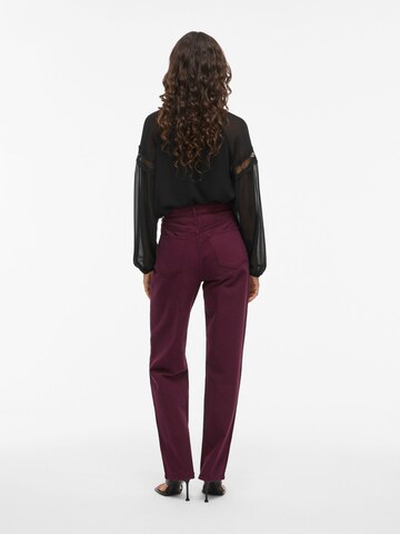 VILA Loosefit Jeans 'VIKELLY' in Rood