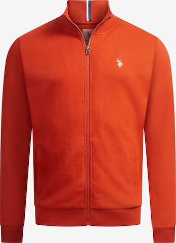 U.S. POLO ASSN. Sweatvest in Oranje: voorkant