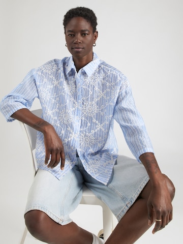 Hailys Blouse 'Ka44ta' in Blue: front