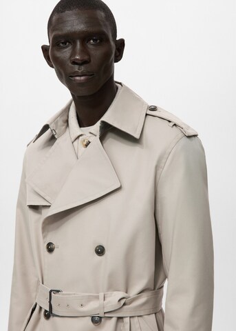 MANGO MAN Between-Seasons Coat in Beige