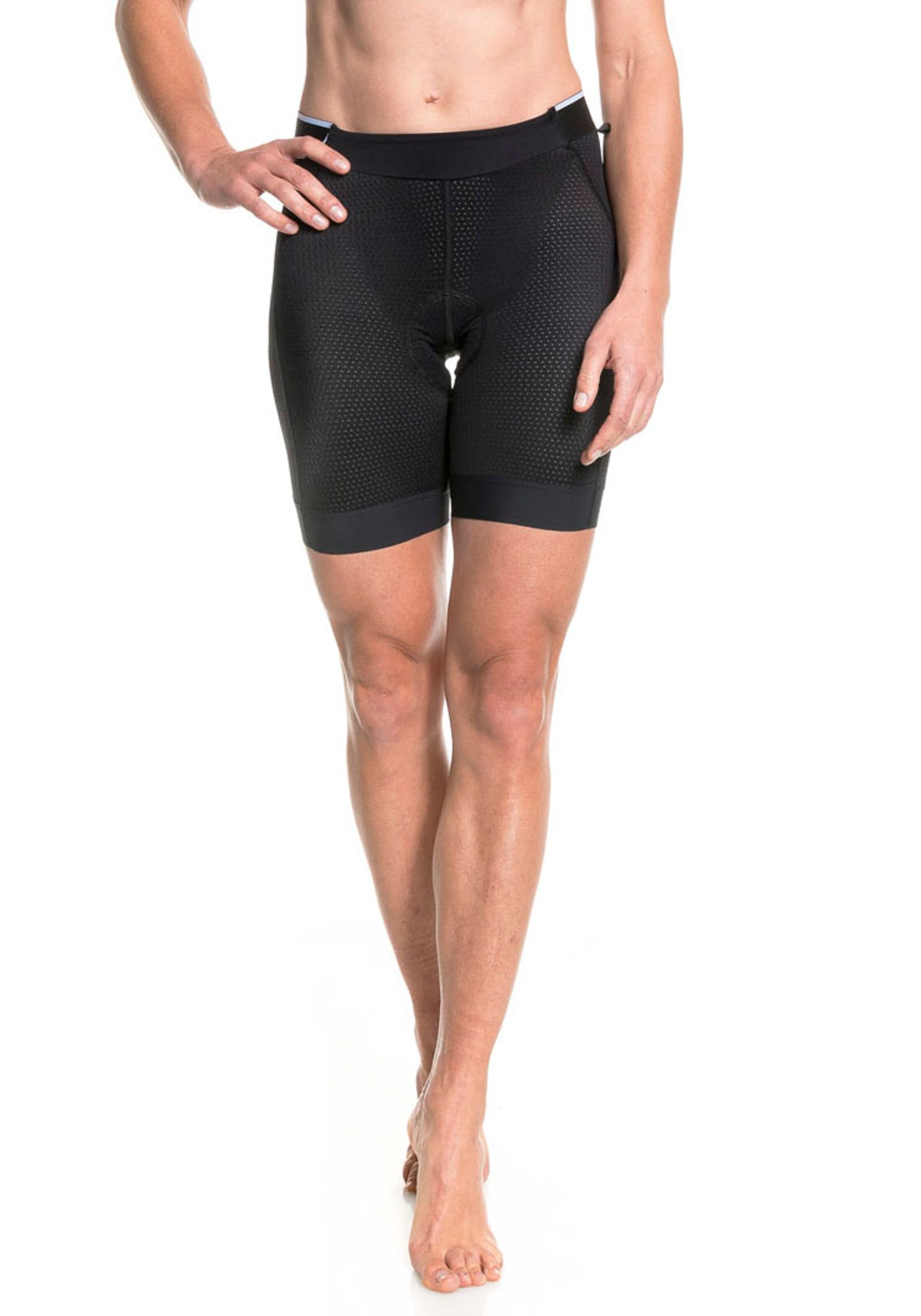 Schöffel Skinny Sportbroek in Zwart: voorkant