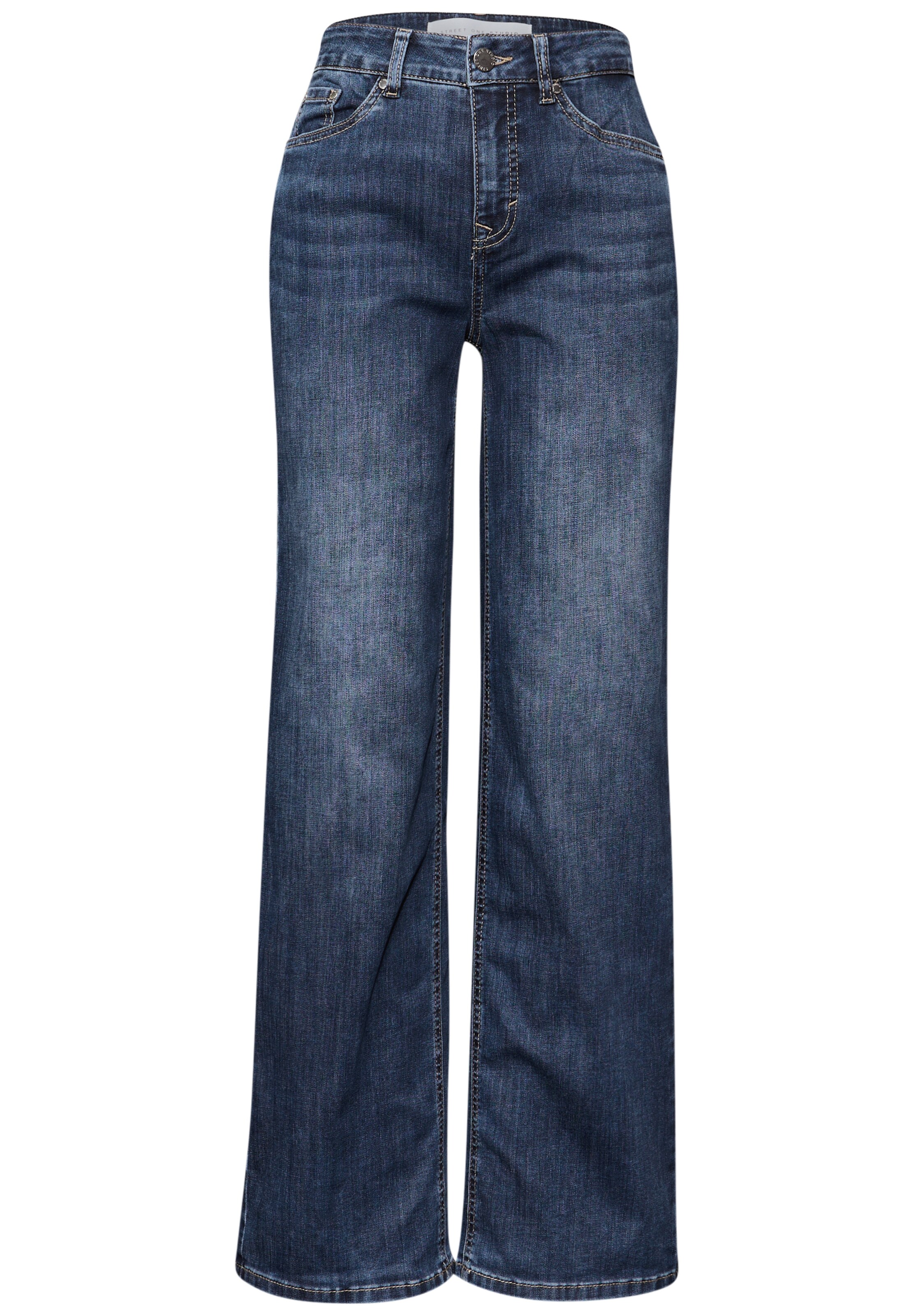 Street One Studio Loosefit Jeans in Blau: Vorderseite