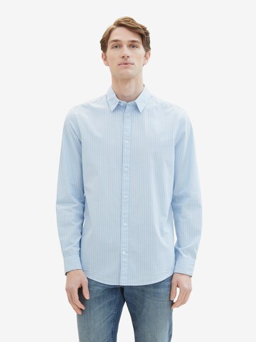 TOM TAILOR - Regular Fit Camisa em azul: frente