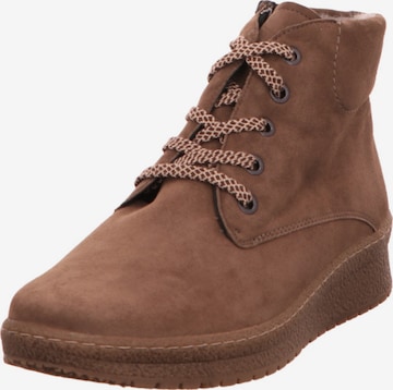 SEMLER Lace-Up Ankle Boots in Brown: front