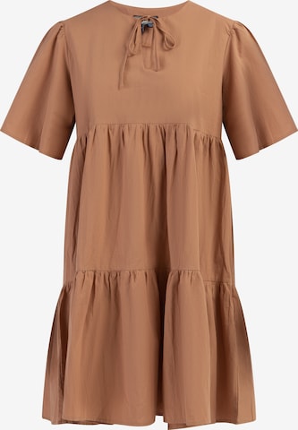 DreiMaster Vintage Dress 'Zitha' in Brown: front