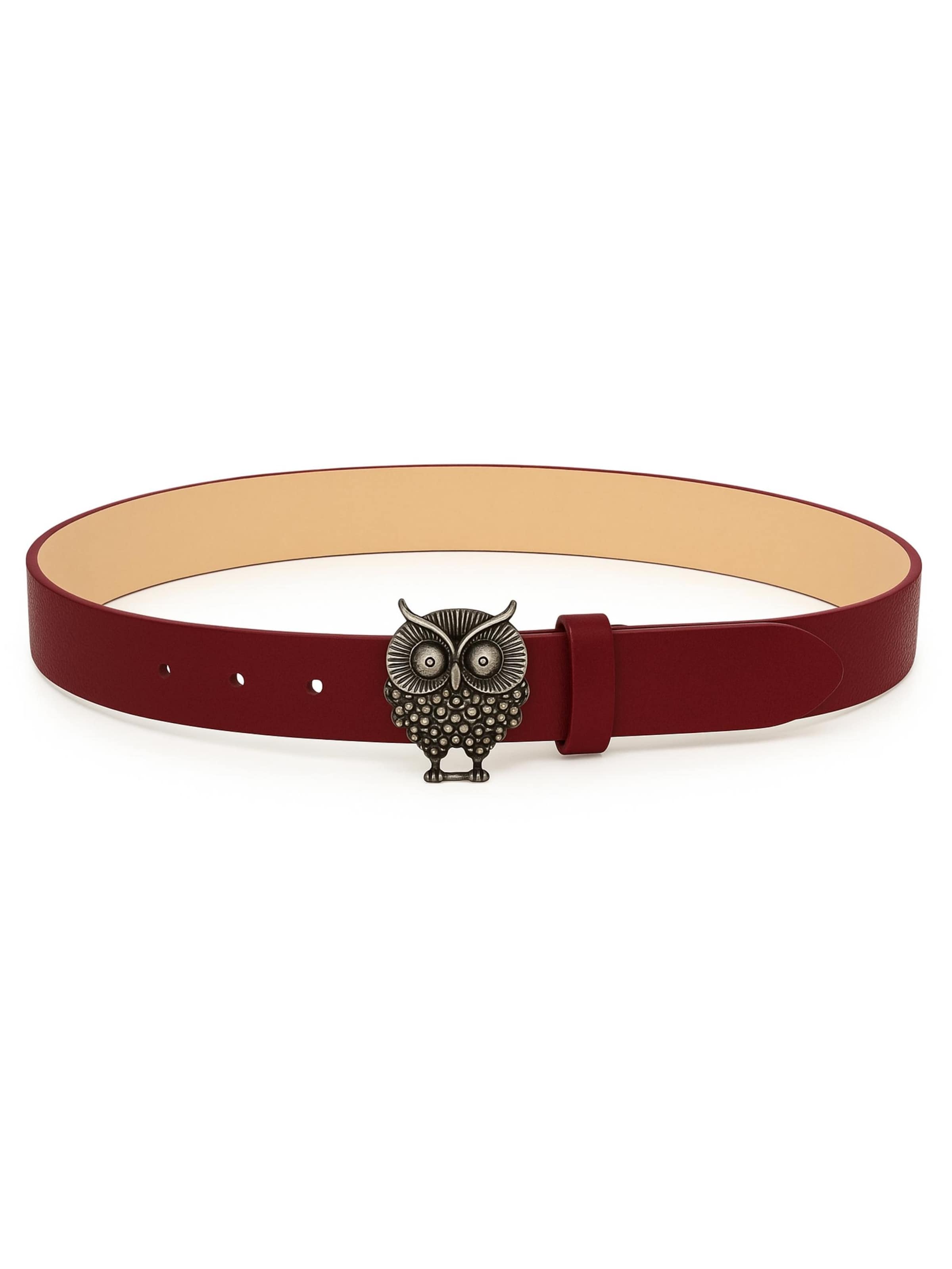 COLLEZIONE ALESSANDRO Belt 'Eule' in Red: front