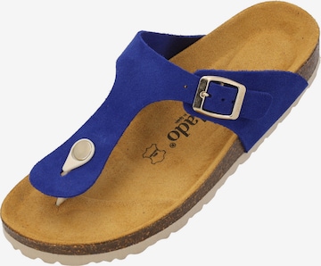 Palado Zehentrenner 'Palado Kos Suede Premium Leather' in Blau: Vorderseite
