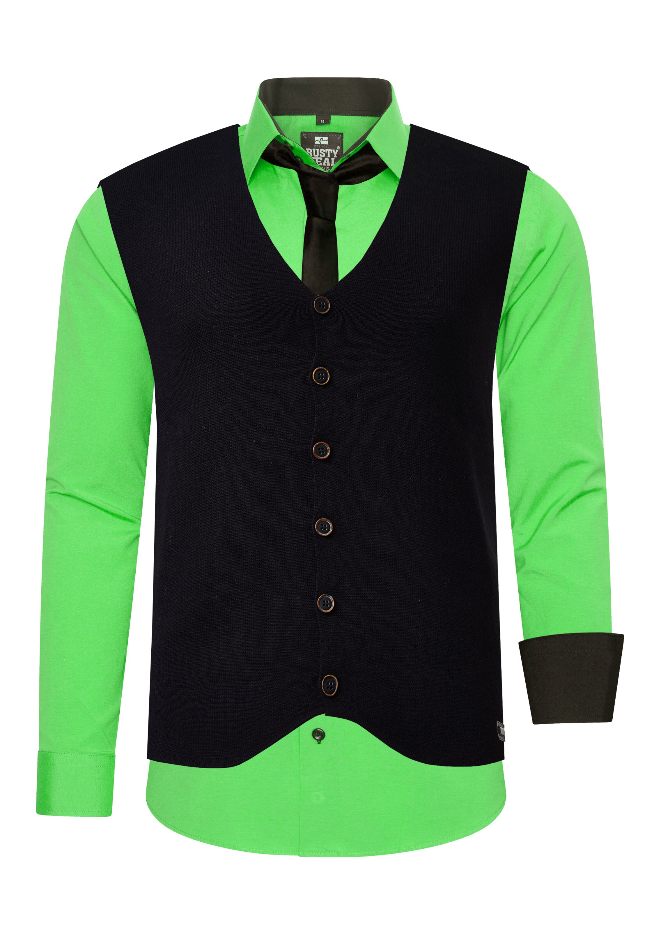 Rusty Neal Slim fit Button Up Shirt in Green: front