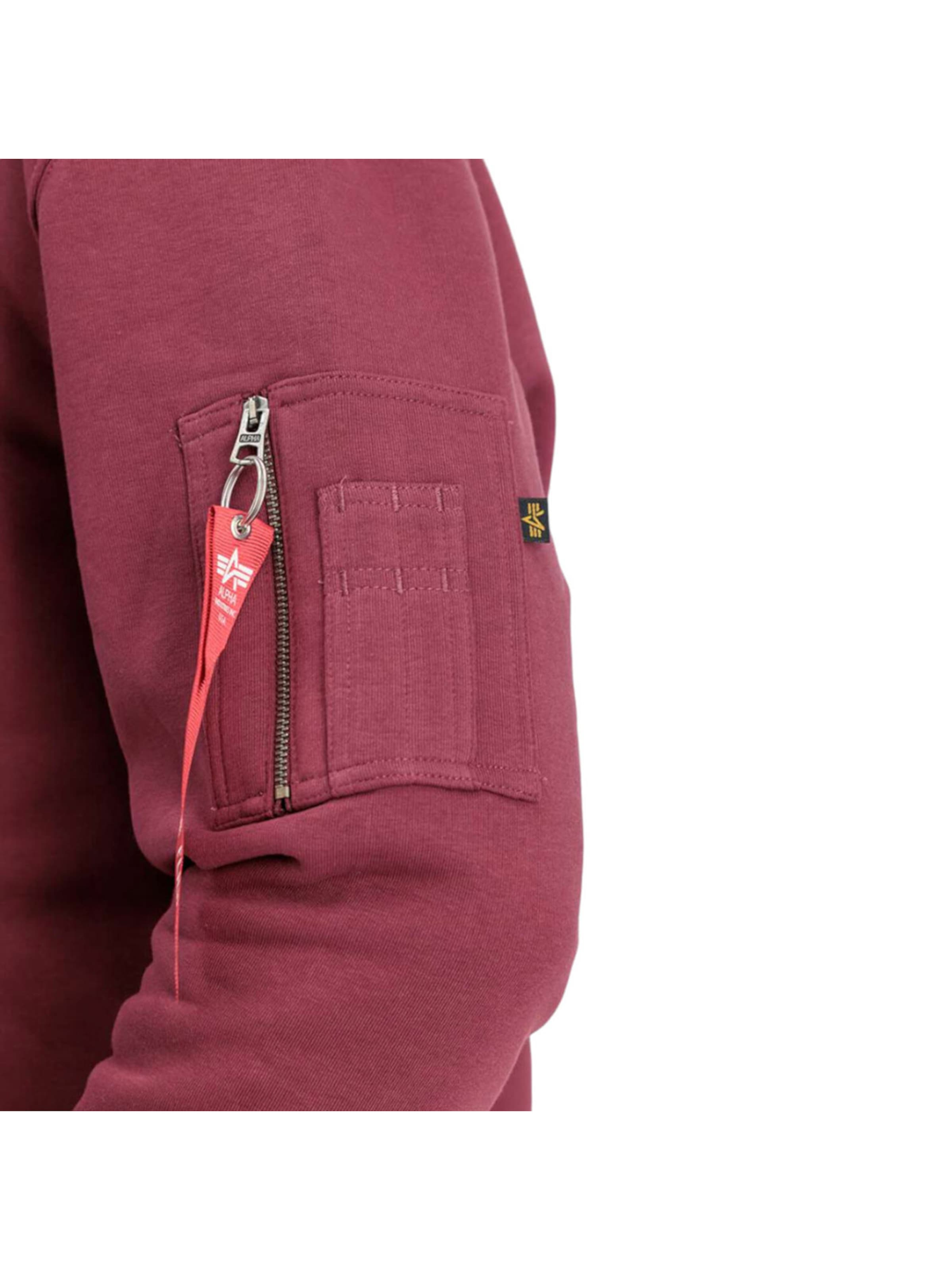 ALPHA INDUSTRIES Sweatshirt 'Alpha Label' in Red