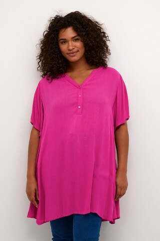 Tunica 'Ami' di KAFFE CURVE in rosa: frontale