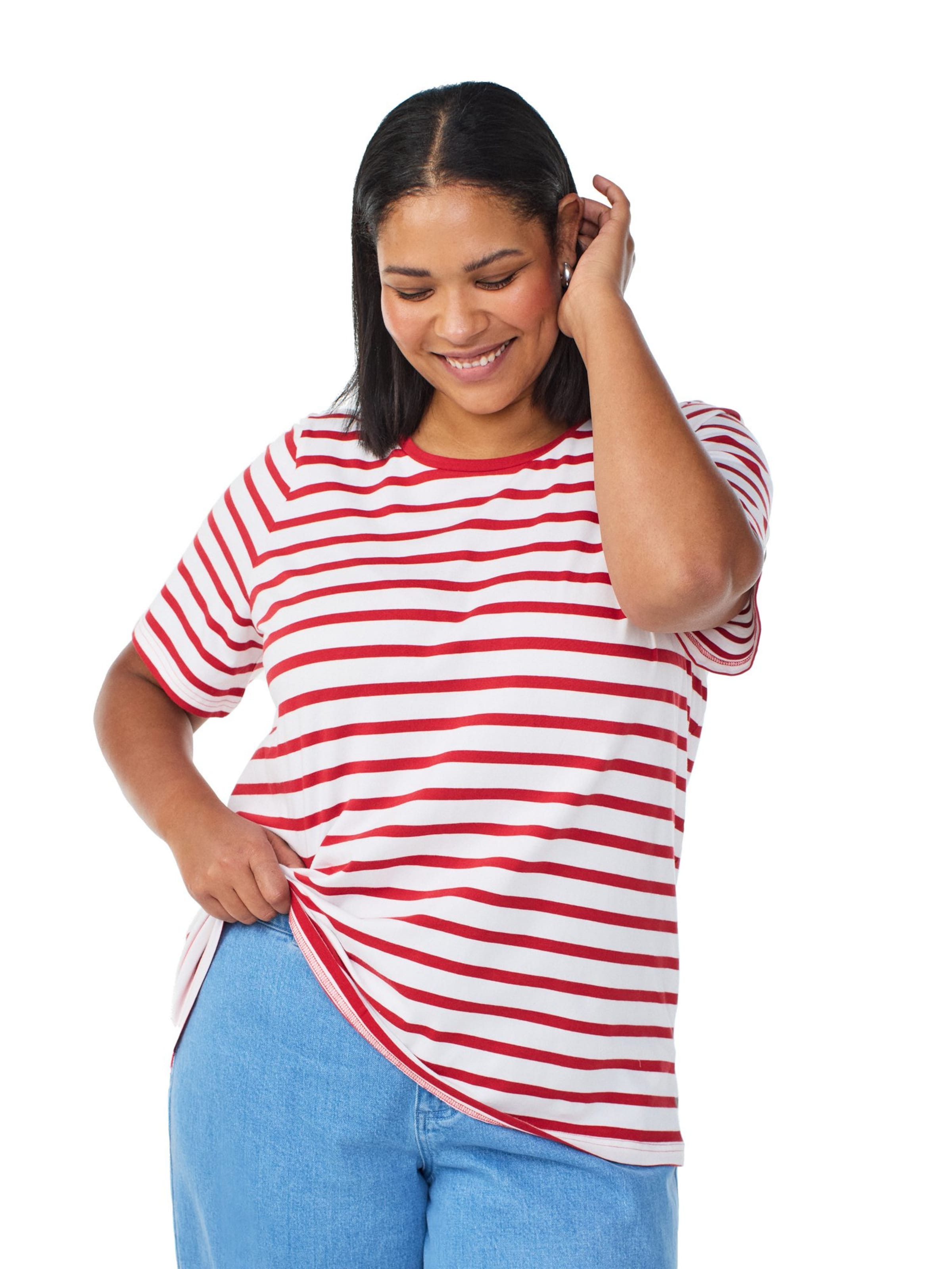 Zizzi Футболка 'Vivi' в Красный: спереди