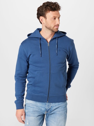 Veste de survêtement TOM TAILOR DENIM en bleu : devant