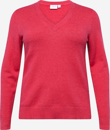 Pullover di Vila Curve in rosa: frontale