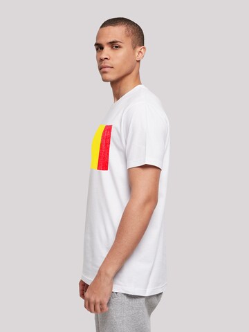 T-Shirt 'Belgien Flagge Belgium' F4NT4STIC en blanc