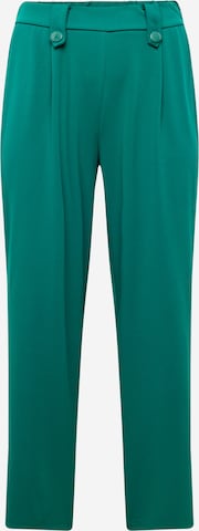 ONLY Carmakoma Wide leg Pleat-Front Pants 'SANIA' in Green: front