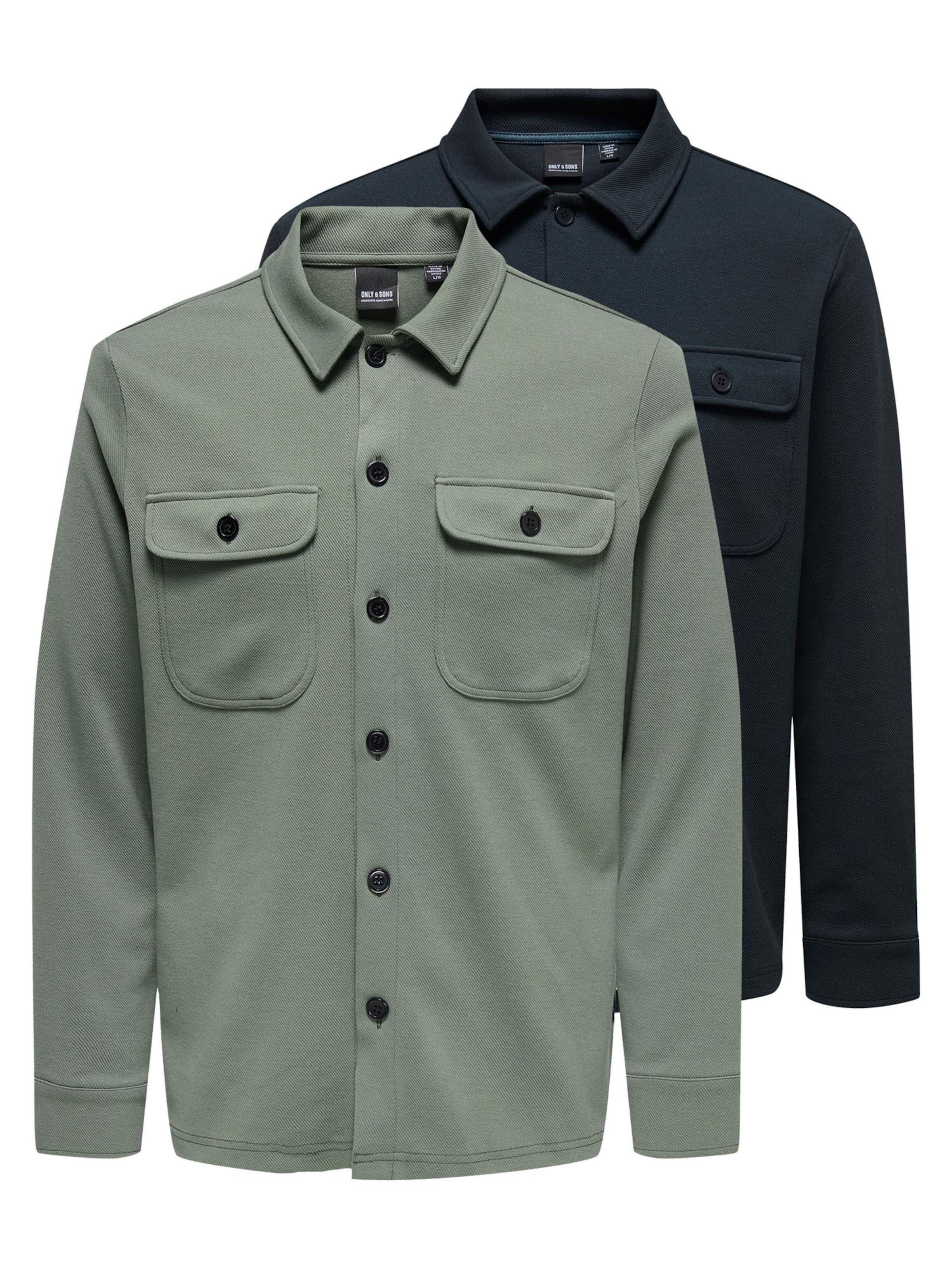 Only & Sons Overhemd 'Newkodyl' in de kleur Nachtblauw, Productweergave