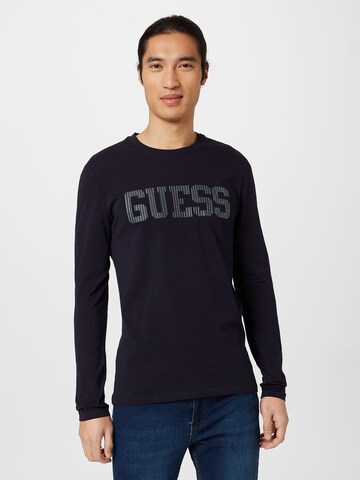 GUESS Majica | modra barva: sprednja stran