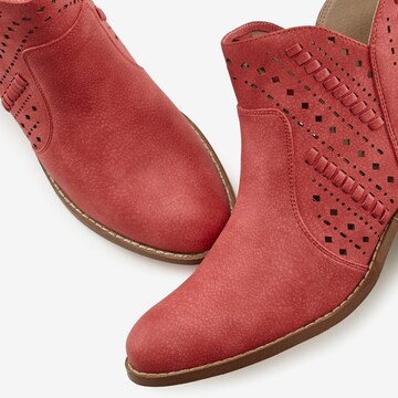 LASCANA Ankle Boots in Rot